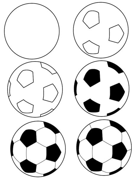 The distance of the triangle's base may depend on how big you want the toes to look. drawing soccer-ball | Dessin ballon, Ballon de foot ...