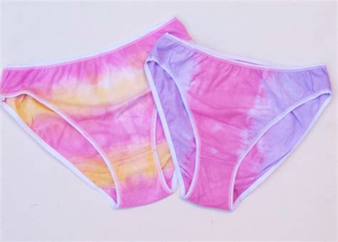 womens tie dye underwear pastel goth briefs set of two panties