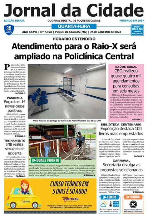 Jornal Da Cidade 25 De Janeiro De 2023 Jornal Da Cidade Notícias De
