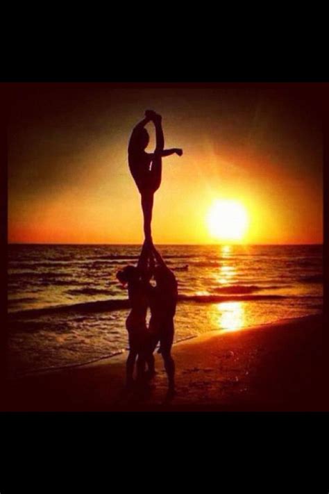 Love It Cheer Stunts Sunset Great Pictures
