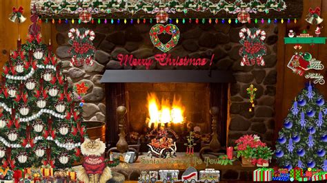 Christmas Fireplace Wallpaper Animated Wallpapersafari