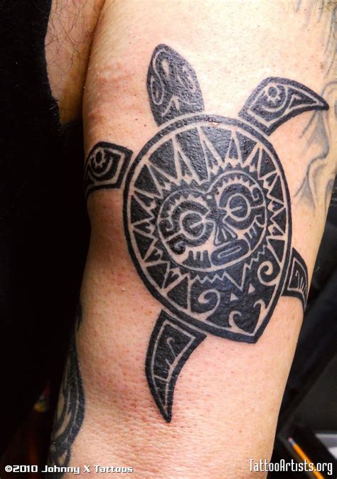 Awesome black tribal turtle tattoo idea. Tribal Turtle Tattoos