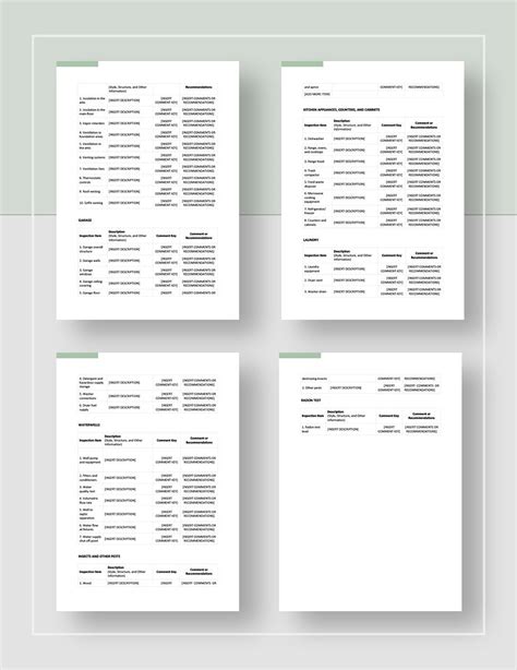 Inspection Report Templates Word Pdf Bank Home Com