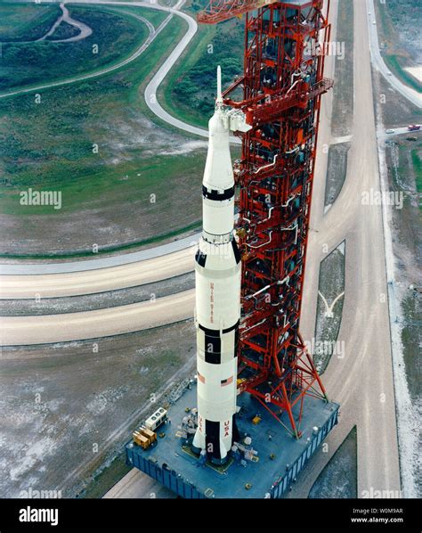The Apollo 15 Saturn V On Pad 39a Following Rollout On May 11 1971