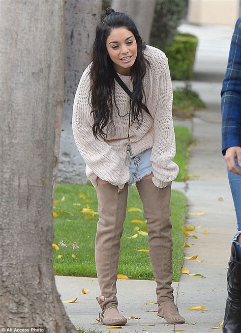Vanessa Hudgens Shows Off Her Boho Style In Thigh High Moccasin Boots