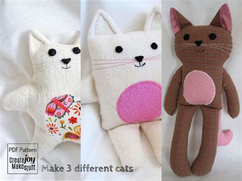 Make 3 Cats Sewing Pattern And Tutorial 3 Pattern Bundle Etsy Canada