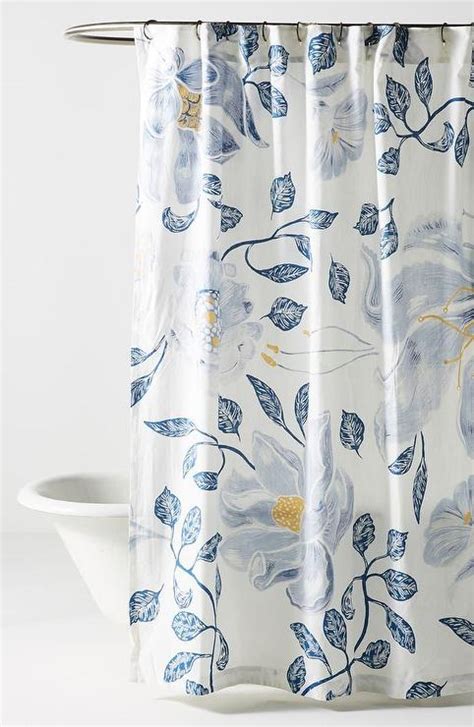 Catamarca Blue Floral Shower Curtain