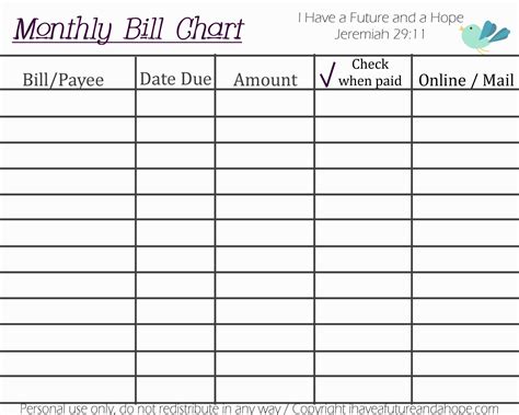 Monthly Bill Calendar Template Fresh Bill Calendar Template Paying