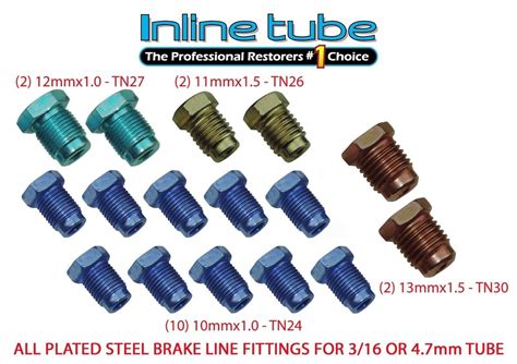 Metric Brake Line Fitting Kit For 316 Tubing Iso Bubble Flare Sae Oe