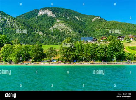 Lake Wolfgangsee In The Salzkammergut Resort Region Austria Stock