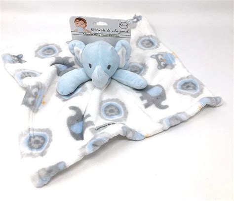 Blankets And Beyond Elephant Lovey Security Elephant Baby Boy Blue And