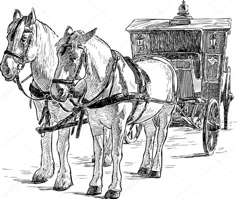 Horse Carriage Drawing