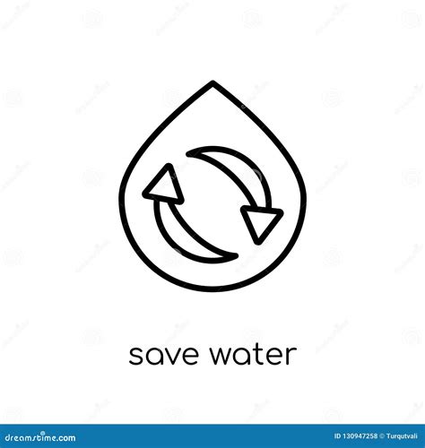 Save Water Icon From Ecology Collection Stock Vector Illustration Of