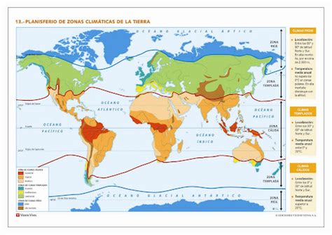 mapa las zonas climáticas del mundo [world climate zones]