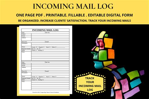 Incoming Mail Log Template Incoming Mail Register Template Etsy Australia