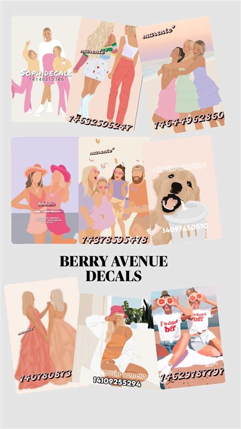 BLOXBURG DECALS (non are mine)🎂💐💕 #preppy #fyp #pinterest | Pic code