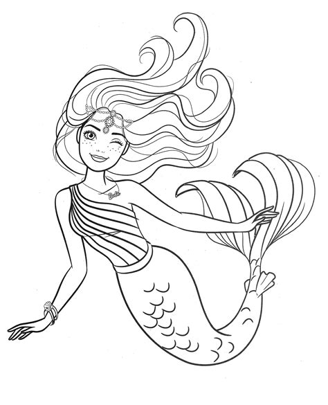 Barbie Dolphin Magic Coloring Pages | PeepsBurgh