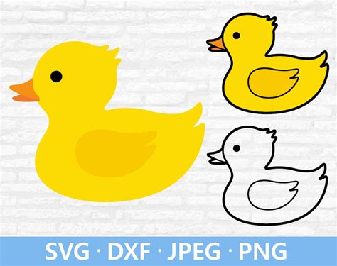 Duck Svg Rubber Ducky Svg Cute Baby Duck Svg Cut File For Etsy