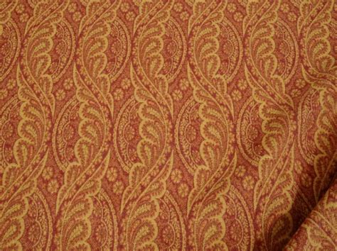 Etro Wool From Italy Paisley Merlot Red And Cream Upholstery Fabric