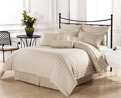 All your bedding essentials in one set. Beige and White Bedding Products for Creating Warm and ...