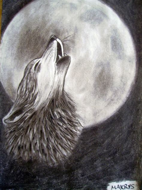 Dibujo De Lobo Aullando A La Luna Para Colorear Dibujos Para Colorear