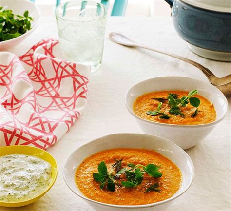 Chilled Carrot Soup With Lemon And Dill Yoghurt Gourmet Traveller