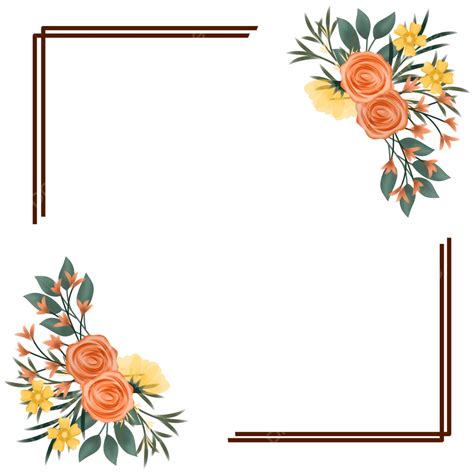 Wedding Invite Card Png Picture The Square Frame Of Wedding Flower