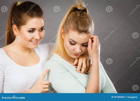 Woman Hugging Her Sad Female Friend Stock Image Image Of Teen