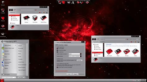 Lightmatter Red Skinpack For Win710 19h2 Skin Pack Theme For Windows 10