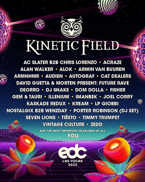 stage by stage lineups revealed for edc las vegas 2022 electronic vegas