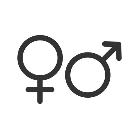 Gender Male And Female Man And Woman Symbol Vector Sign Isolated On