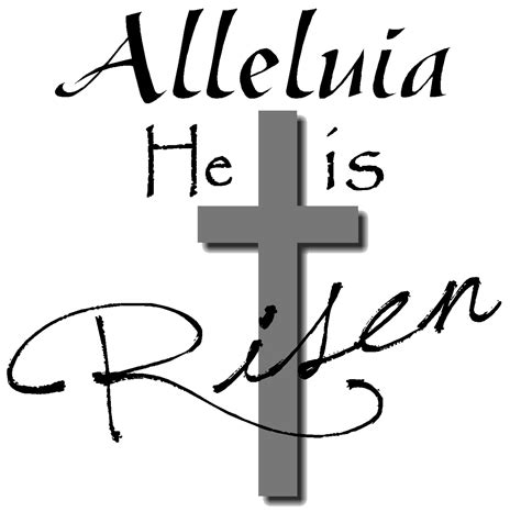 Everyone rejoices and cheer the resurrection of lord jesus christ on the third day of his crucifixion. Religious Easter Clipart Black And White | Free download ...