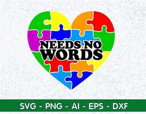 Love Needs No Words SVG Cut Files Commercial use Cricut | Etsy
