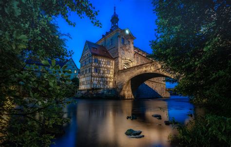 Wallpaper Trees Bridge River The Building Germany Bayern Germany