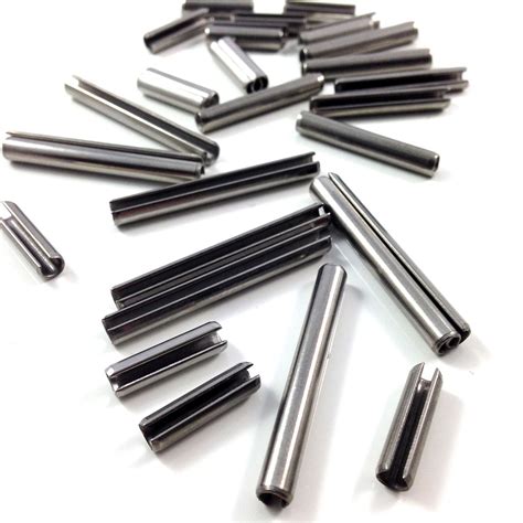 M4 A2 Stainless Steel Slotted Spring Pins Din1481 14 Lengths