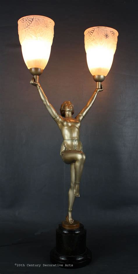 An Impressive Art Deco Metal And Glass Lamp Germany 1930s The Cold