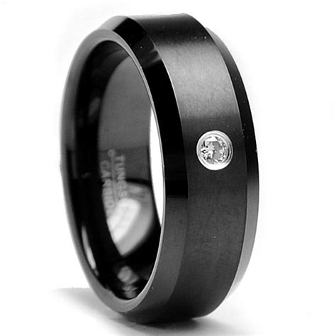 Huge savings for tungsten ring black diamonds. Black-plated Tungsten Carbide Men's Diamond Accent Ring (8 ...