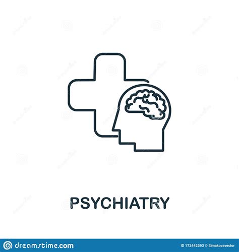 Psychiatry Icon. Simple Line Element Psychiatry Symbol for Templates ...