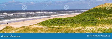 Panorama Beach On The Island Of Sylt In Germany Stock Image Image Of