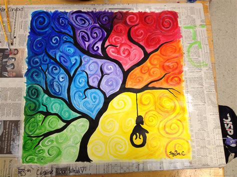 Tree color wheel | Color wheel art, Color wheel art projects, Color