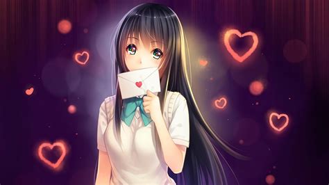 Anime Girl In Love With Love Letter