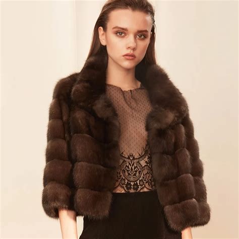 Buy Luxury Fur Coat Women Russia Sable High End Top