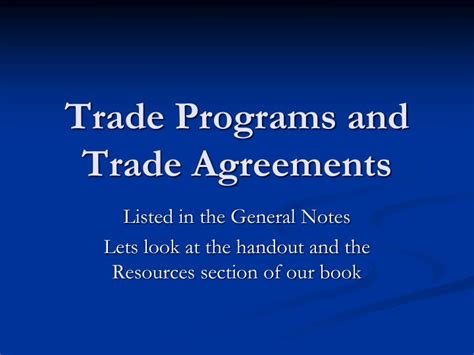 Ppt Trade Programs And Trade Agreements Powerpoint Presentation Free