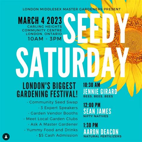 Seedy Saturday 2023 London Middlesex Master Gardeners London