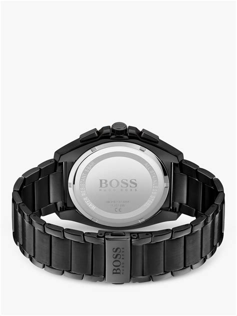 Boss Mens Grandmaster Chronograph Date Bracelet Strap Watch Black