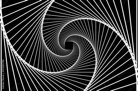 Rotating Concentric Squares Square Optical Illusion Pattern Black