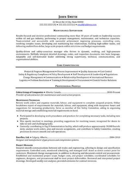 Mechanical pdf supervisor maintenance resume. Maintenance Supervisor Resume Template | Premium Resume ...
