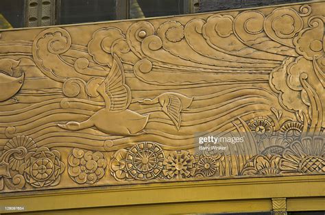 Art Deco Mural On Chanin Building New York Ny High Res Stock Photo