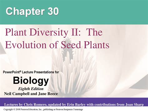 Plant Diversity Ii The Evolution Of Seed Plants Online Presentation