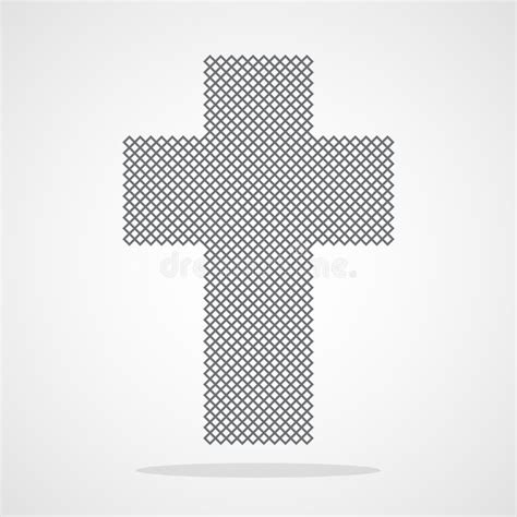 Pixel Art Design Of Christian Cross Vector Illustration Stock